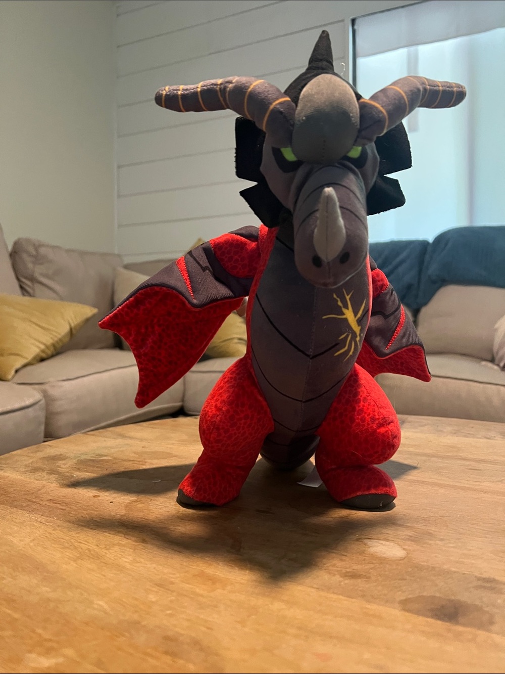 Red & Dark Gray Dragon Plush (great wolf lodge)